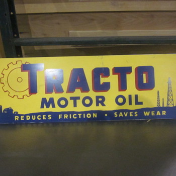 Tracto motor oil sign - Signs