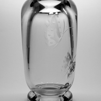 Gerda Stromberg vase B 150 with butterflies - Strombergshyttan mid 1930s.  - Art Glass