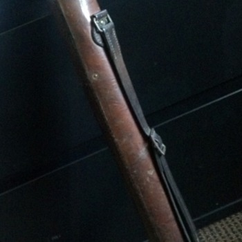 UNKNOWN Leather Case Telescope ? Holder Cartouche Markings - Tools and Hardware