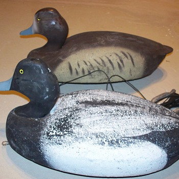 Cork bluebill decoys (1958) male and female