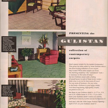 1950 Gulistan Carpet Advertisement