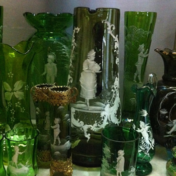More pieces from my Mary Gregory Glass collection - Art Glass