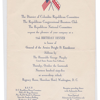 Republican Dinner 1966 in Washinton for Eisenhower