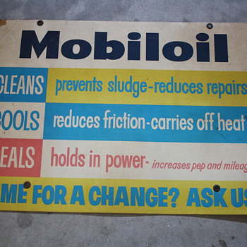 mobil oil sign and lubrication disc chart