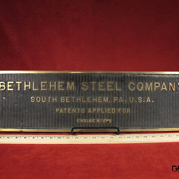 Bethlehem Steel Engine Plate