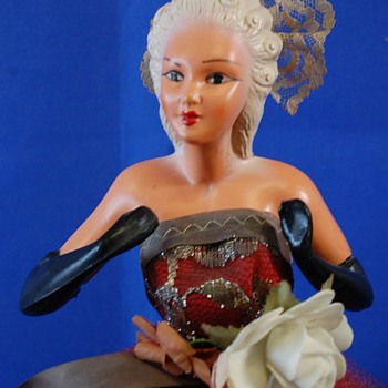 celluloide Doll Lamp 1940's Ava Gardner style - Dolls