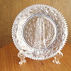 Clear blue floral plate