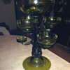 My green glass something, I call it a serving tree
