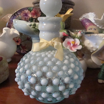 Wrisley Hobnail Cologne bottle by Fenton - Bottles