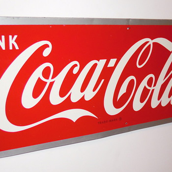 1950 Coca-Cola Sign by Maker M.C.A. - Coca-Cola