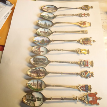 Any worth to these painted demitasse spoons from various european countries?