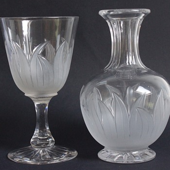 Frosted Goblet and Carafe - Glassware