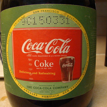 Coke syrup Duraglass jar, still filled 