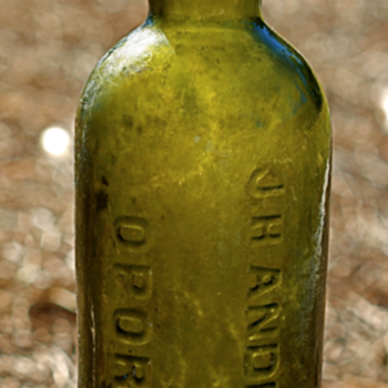 -----Old Black Glass Wine Bottle-----