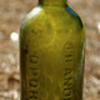 -----Old Black Glass Wine Bottle-----