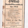 1910 coca-cola baseball record book