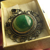 Old silver brooch necklace