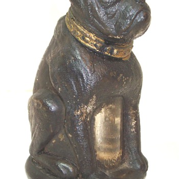 Black painted Bulldog Jar with screw-on bottom lid