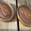 Awesome HEAVY Cast Bronze Relief Greek Goddess w/ Deer Wall Plaque Pair