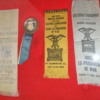 Civil War Andersonville prisoner ribbons grouping
