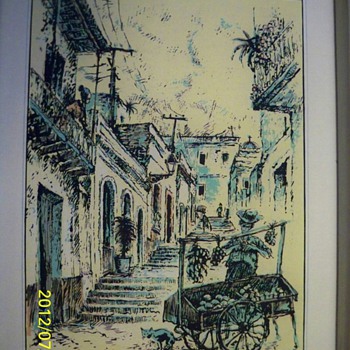 TWO PICTURES FREE AT A YARDSALE...NEED HELP >>>