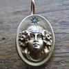 Early victorian goddess gold and diamond earring? 