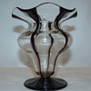 Loetz, Stripey Bauhaus vase.  I am thinking Hans Bolek.. Schwartzvioletten 