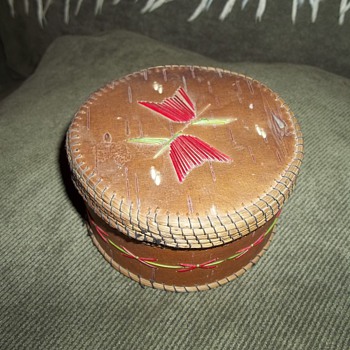 Quill Box made with Birch Bark and Porcupine Quills