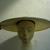 Late 40s wide brim summer straw hat