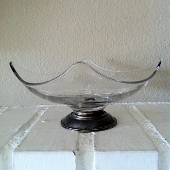 1930's Frank Whiting Crystal & Silver Candy Dish - Kitchen
