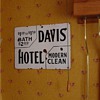 Early 1900's Porcelain Sign...Two Colors...Davis Hotel