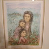 Hibel Ink and Gold Painting.Numbered and Signed by Edna Hibel