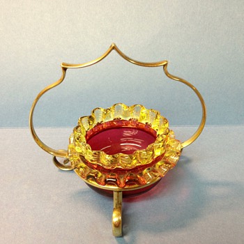 a retake of tiny photo - cranberry salt - Art Glass