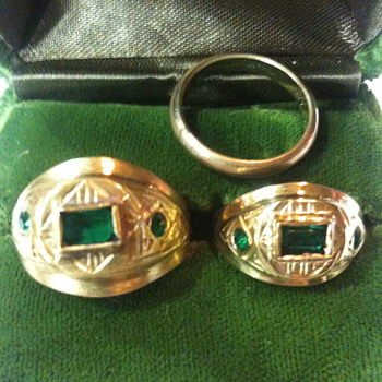 Old  matching Wedding Rings 1860's   - Fine Jewelry