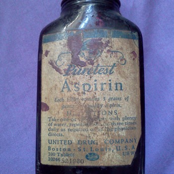 Old Puretest Aspirin bottle