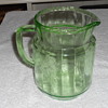 Green 9" pitcher maker and pattern unknown