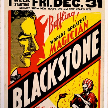 Original 1943 "Blackstone" Offset Lithograph Poster
