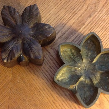 Antique cast iron and brass sheet metal stamp