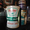 New sinclair 5 qt can & misc. garage