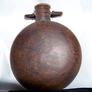 Antique Asian Bronze Flask - Asian