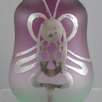 Karl Goldberg Silver Overlay Vase - Art Glass