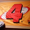Morgan Mclure #4 Kodak Chevrolet Nascar autographed team Flag