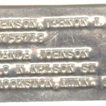 NOK: Next of Kin Army Dog Tags - Military and Wartime