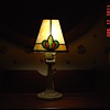 Electric Aladdin Lamp No. 4... Slag Glass Shade...From Muncie, Indiana