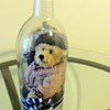 OLD TEADY BEAR IN A LARGE BOTTLE IN GOLF CLOTHES AND EQUIPMENT 