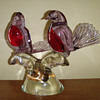 Signed Livio Seguso Murano Glass Love birds sculpture