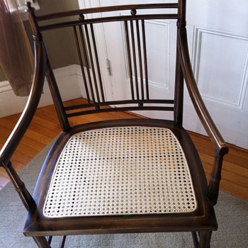 Antique Maple Rocker Unusual Asian style side chair