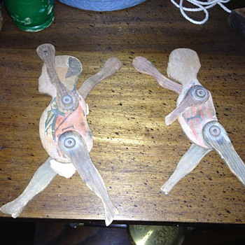 My great great grandfathers wooden rod puppets