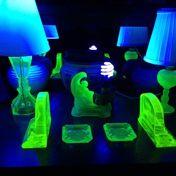 Vaseline and Lamps - Glassware