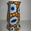 Czechoslovakia Art Deco Pottery Vase Rare Decor Slip Design Tecnuique 30's